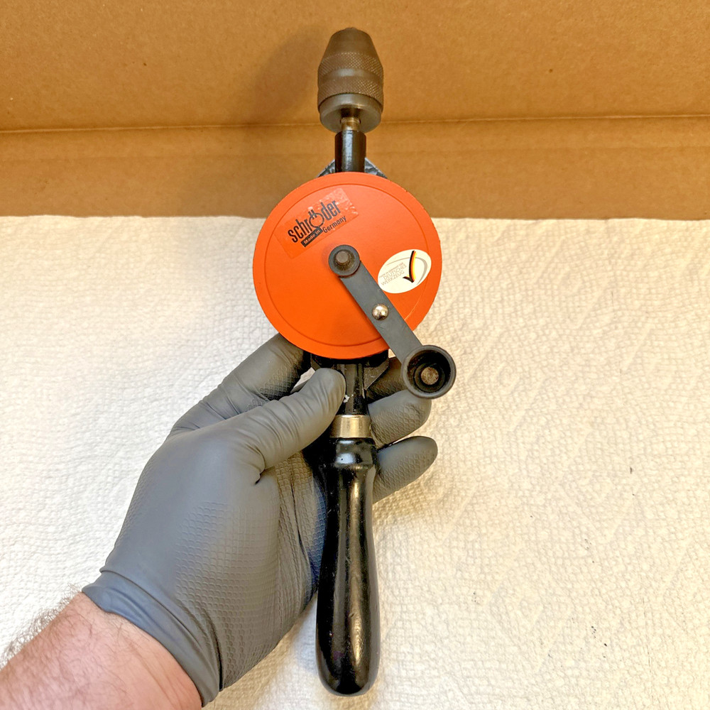 Shroder Hand Drill Made in Germany  Tool 13" Woodworking