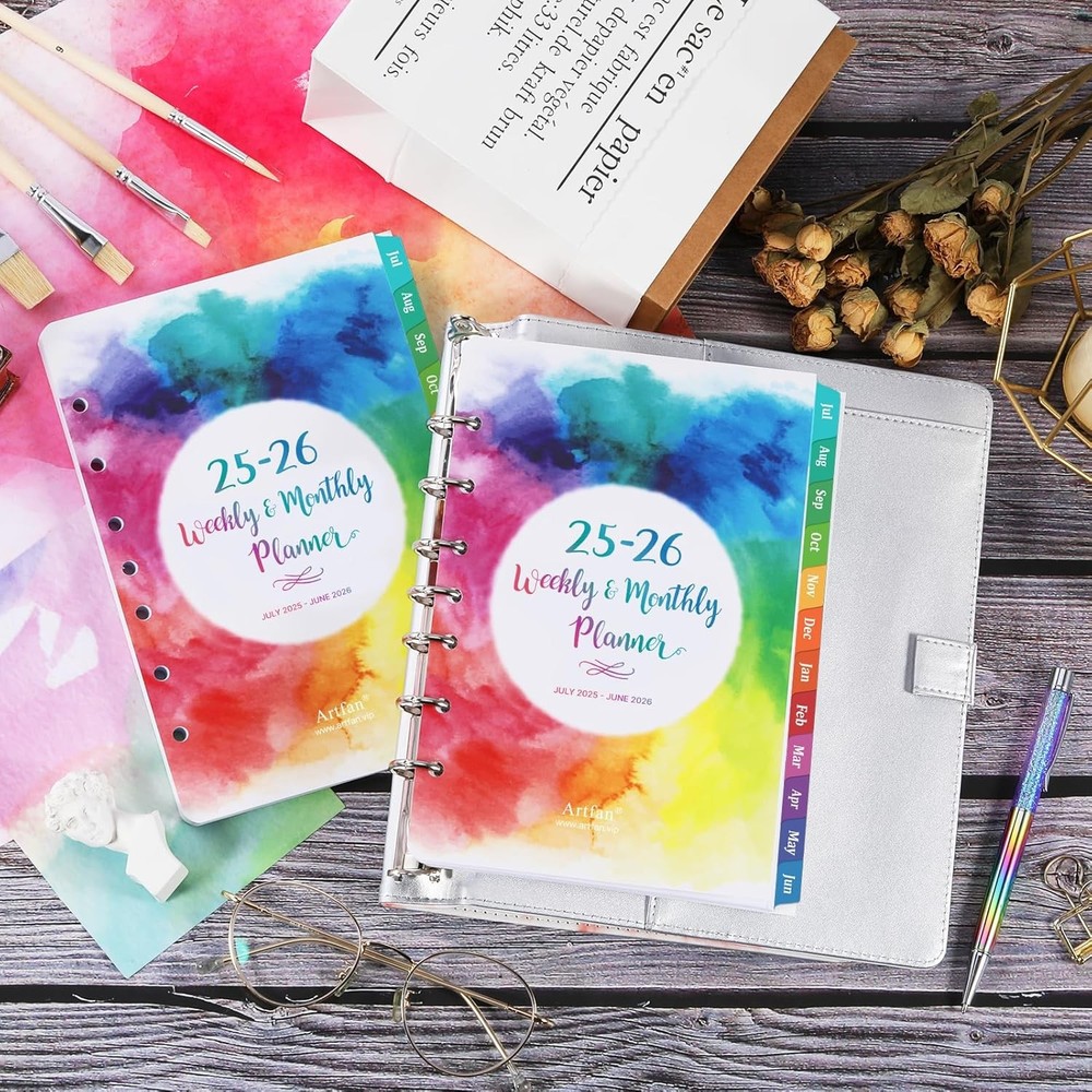 2025-2026 Planner Refills - from July Multicolor