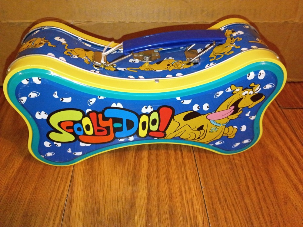 Scooby-Doo Bone Shaped Metal Storage Tin.