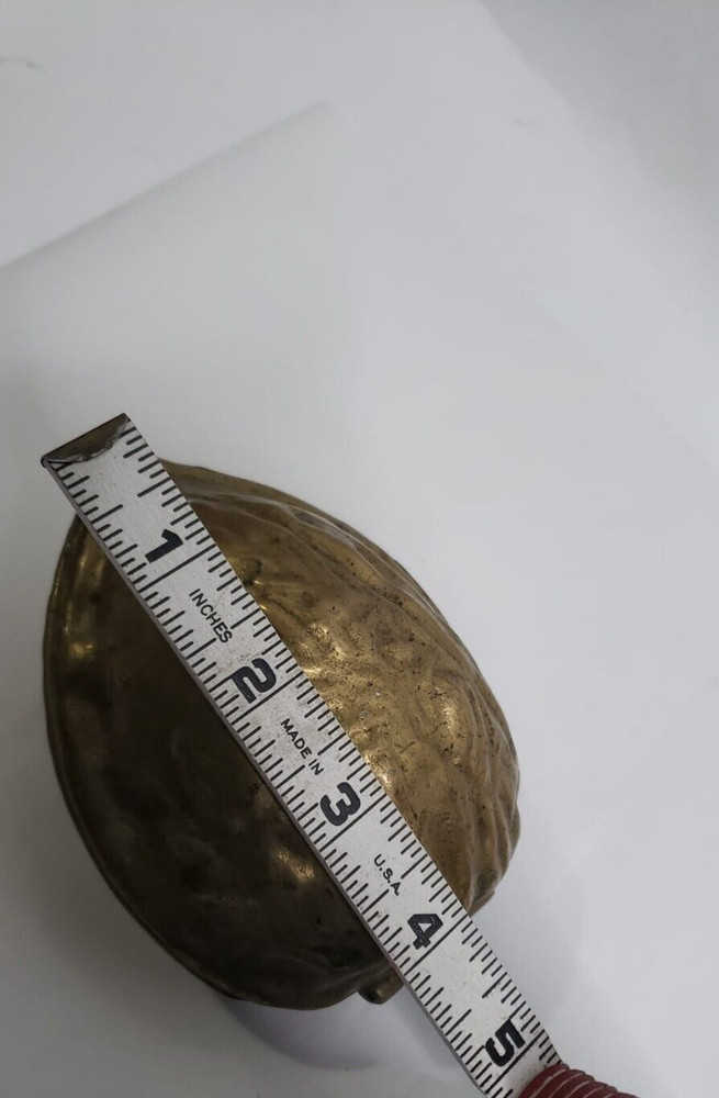 Vintage Brass Nutcracker Walnut Shaped Heavy Hinged Decorative Solid Brass