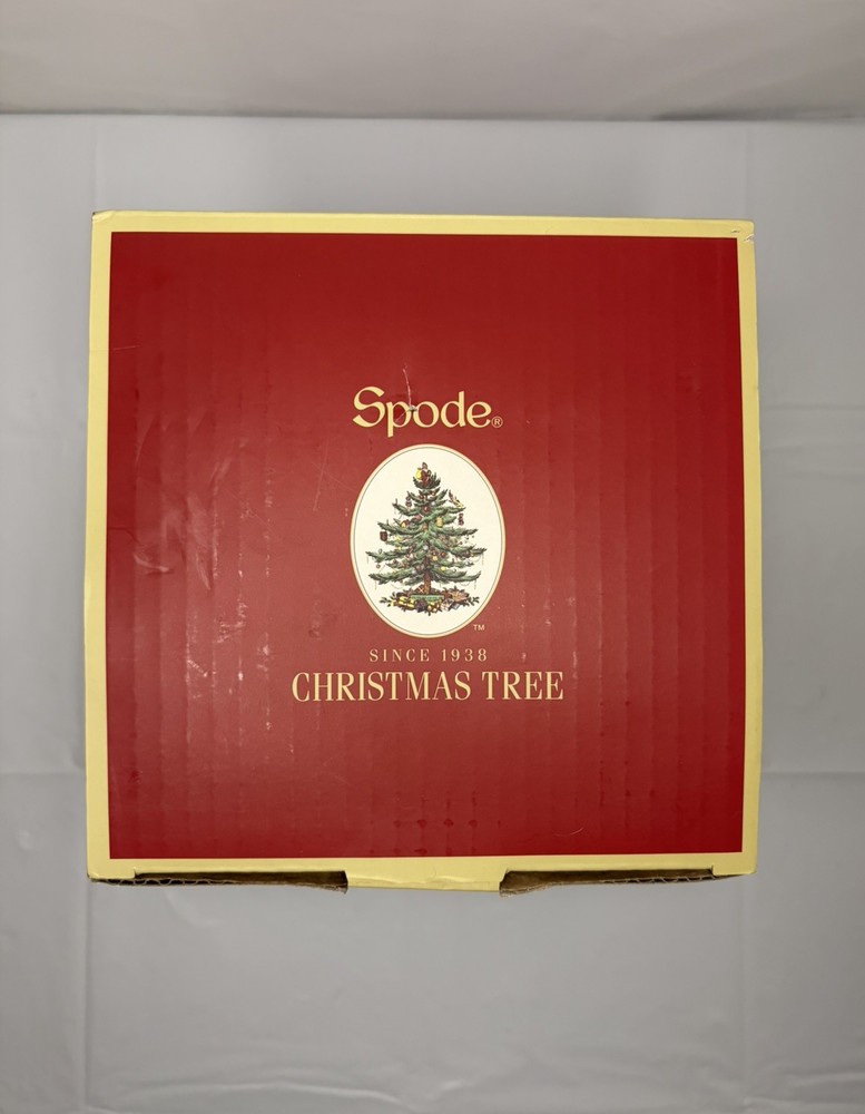 Spode Christmas Tree Musical Santa Snow Globe 6.5” with Box