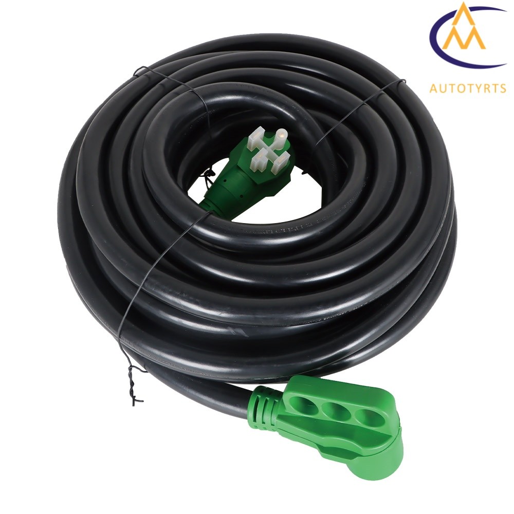 For Trailer Motorhome Camper 15-50FT 50 Amp RV Extension Cord Power Supply Cable