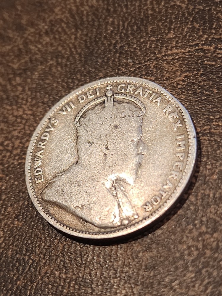 1904 Canadian 25 Cents Silver Coin