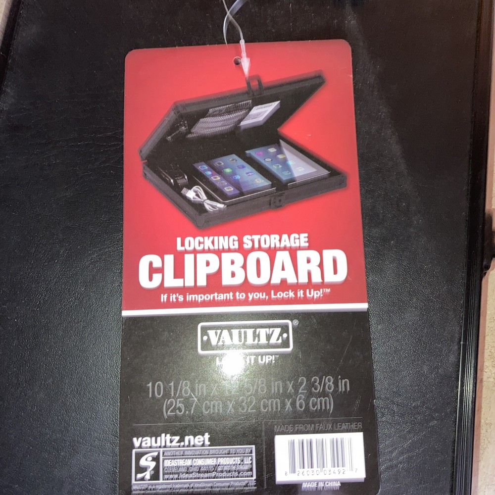 Vaultz Locking Storage Clipboard Tactical Black