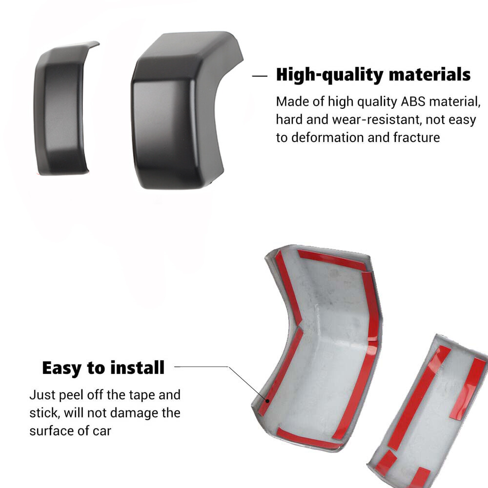 3x Co-Pilot Side Glove box handle Panel Cover Trims for 4Runner 10+ Matte Black