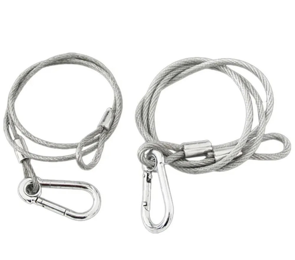 100 Stage Light Safety Cables 47”, Stainless Steel Security Cable.Multi Use