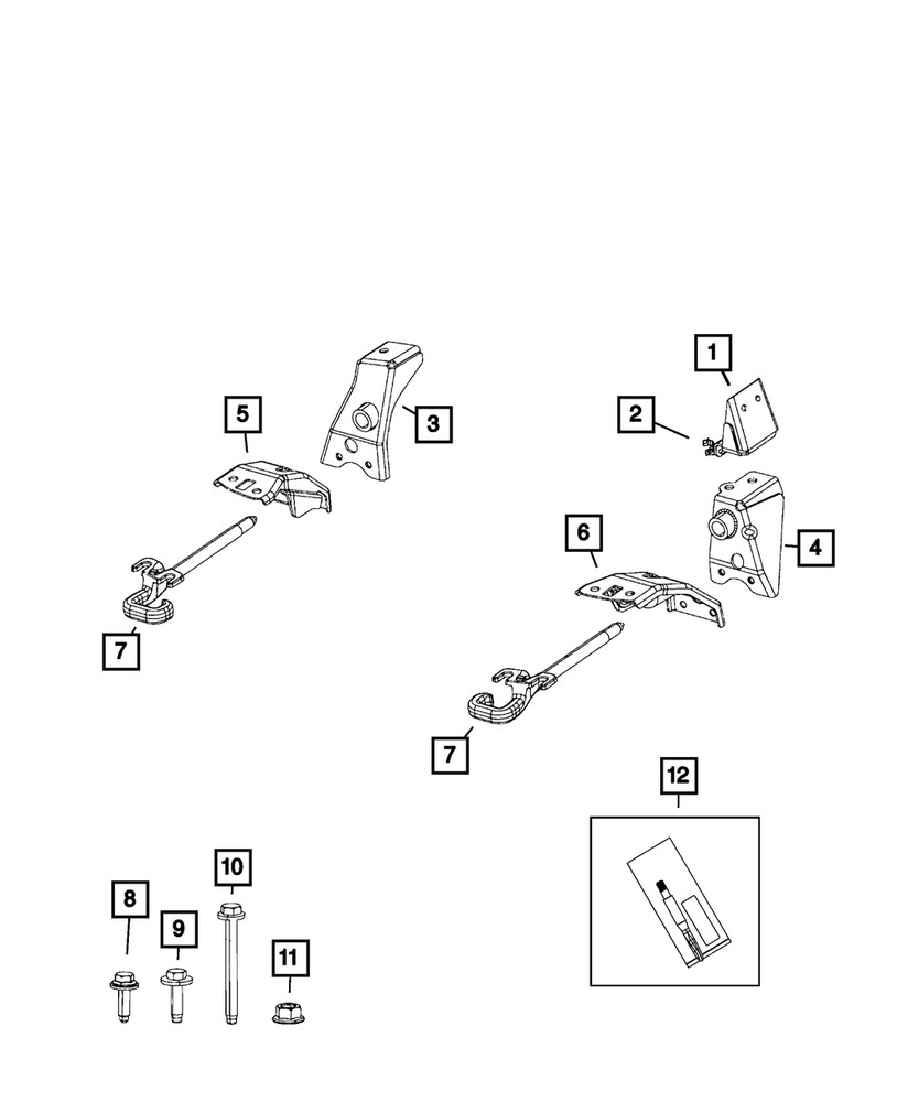 Genuine Mopar Tow Hook Bracket 68291676AA