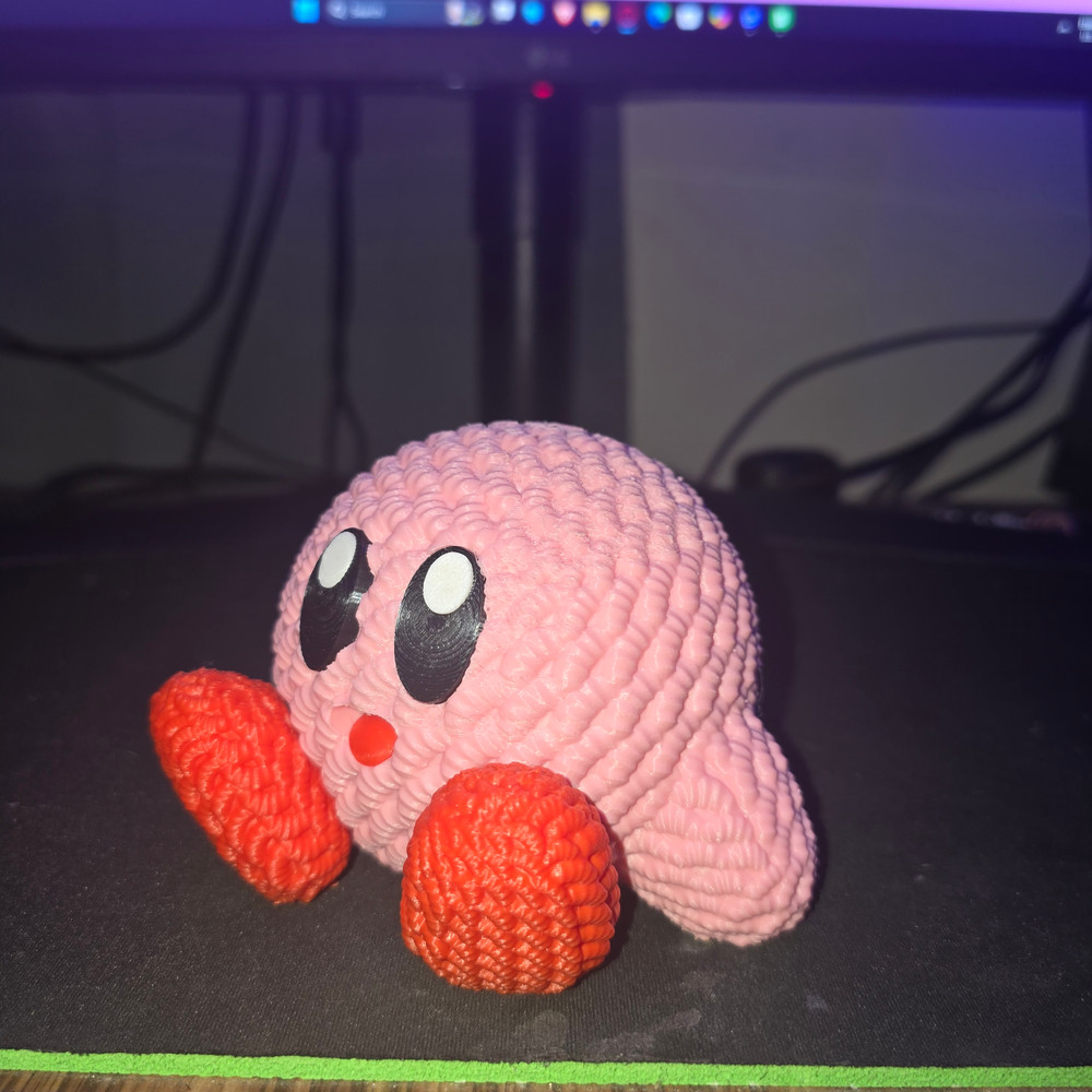 Figura de Kirby con efecto Crochet