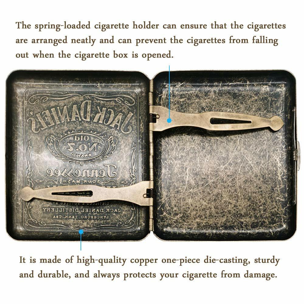 Style Classic Metallic Copper Color Double Sided King Size Cigarette Case