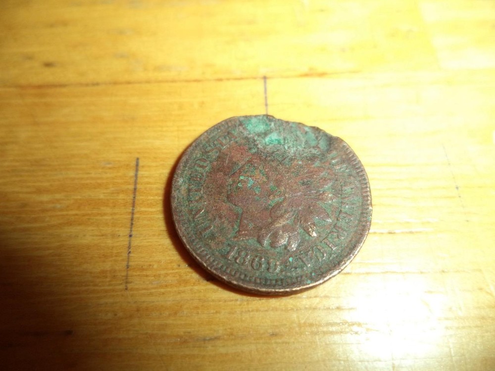 1869 INDIAN CENT FULL LIBERTY  CORRODED