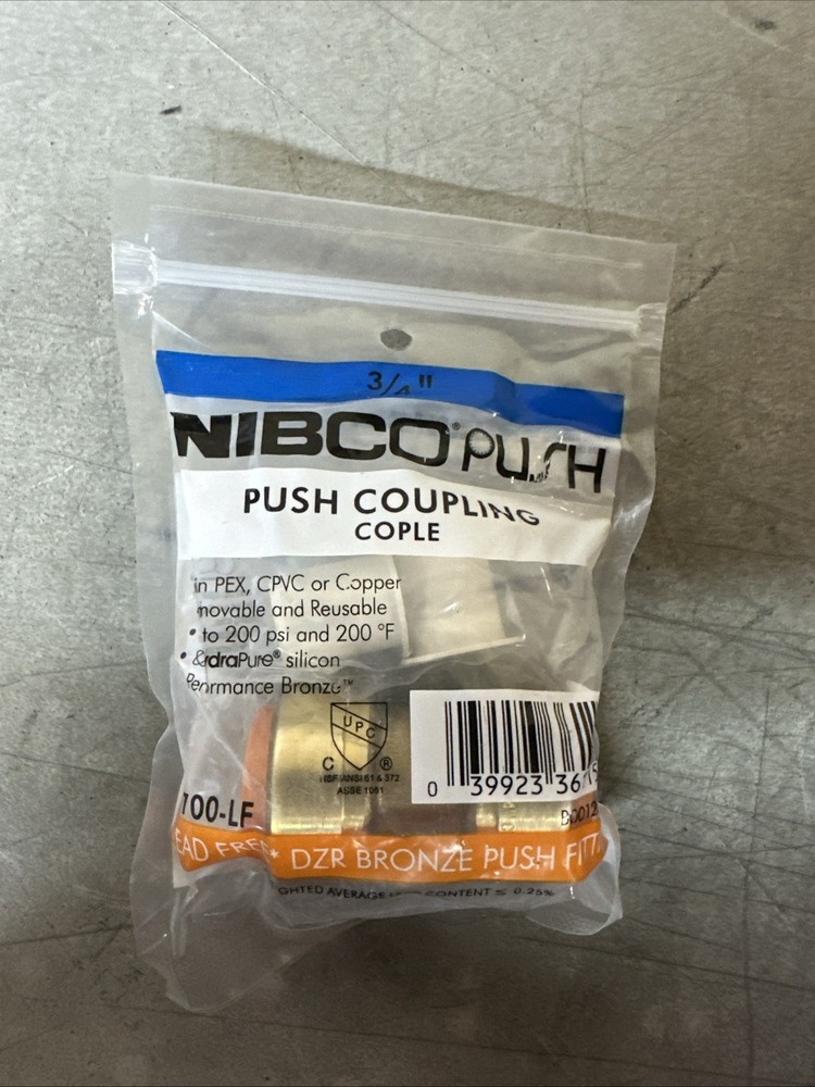 NEW NibcoPush Push Coupling PN: P700-LF