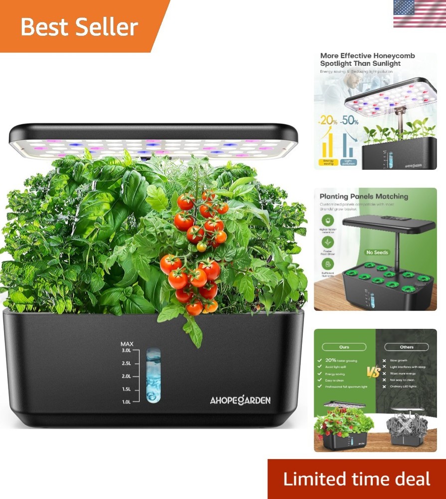 Ultimate Indoor Hydroponics Growing System: 10 Pods for Herbs, Vegetables & More