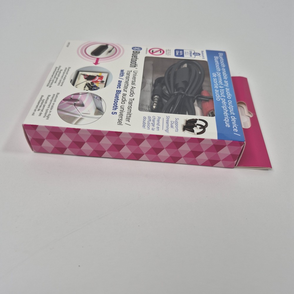 Aluratek Bluetooth Audio Receiver & Transmitter With Bluetooth 5 New Open Box