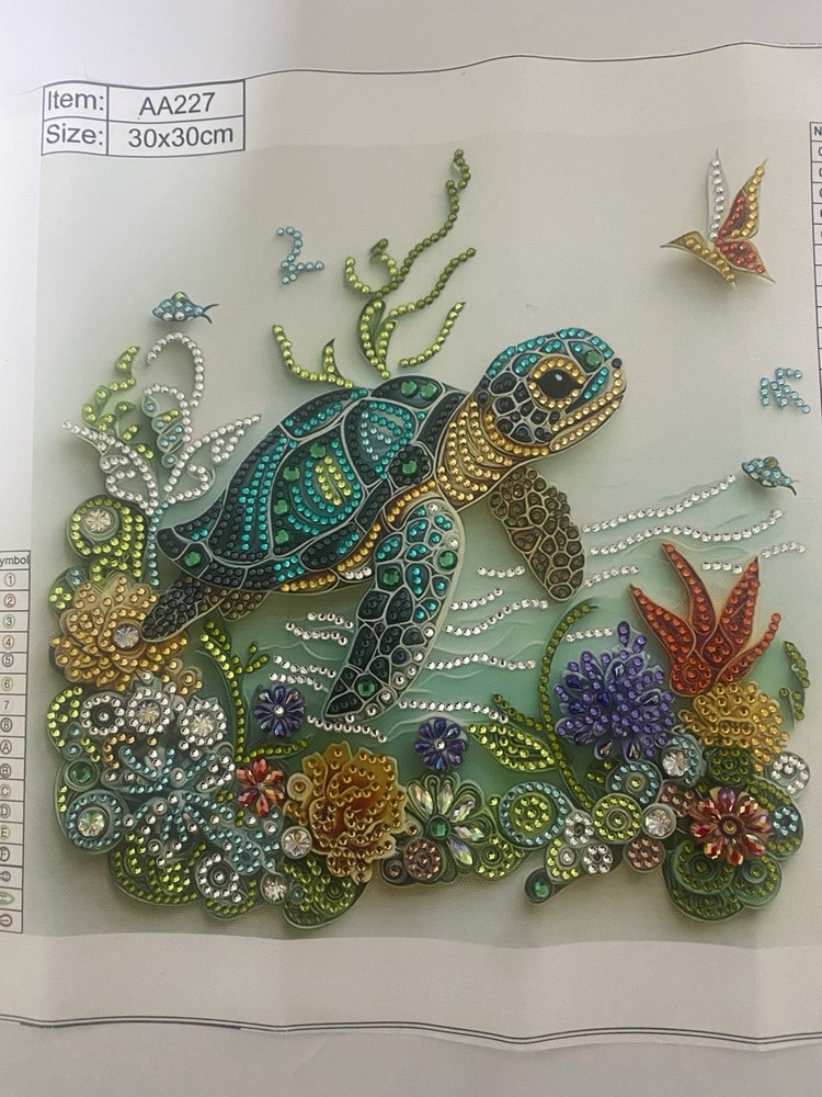 Turtle Diamond Paint Completed