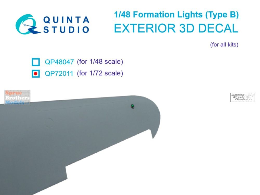 QTSQP72011 1:72 Quinta Studio 3D Decal - Formation Lights Type B