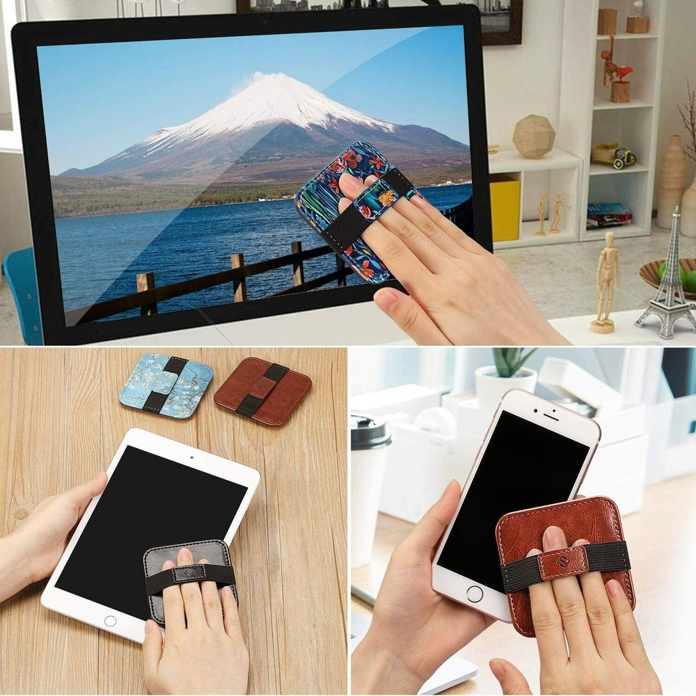 【4 Pack 】Screen Cleaning Pad Soft Cloth Wipes w Elastic Strap for iPad MacBook