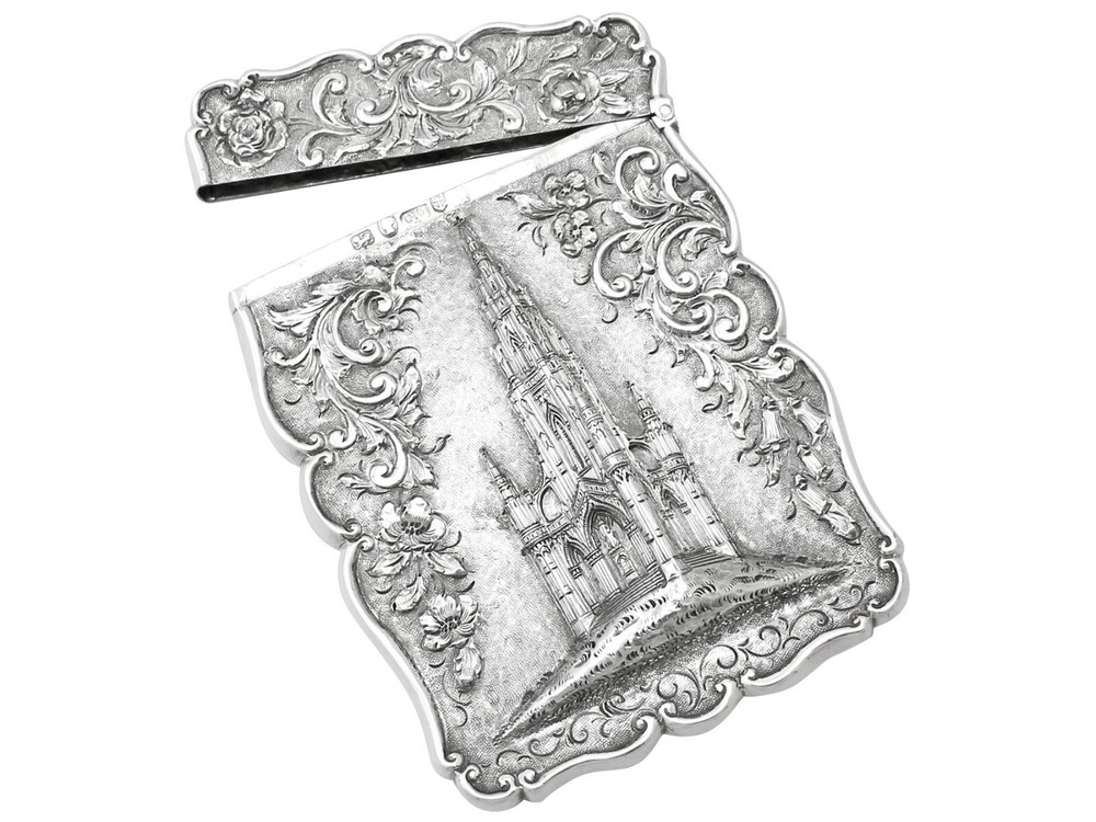 Antique Victorian Sterling Silver Card Case