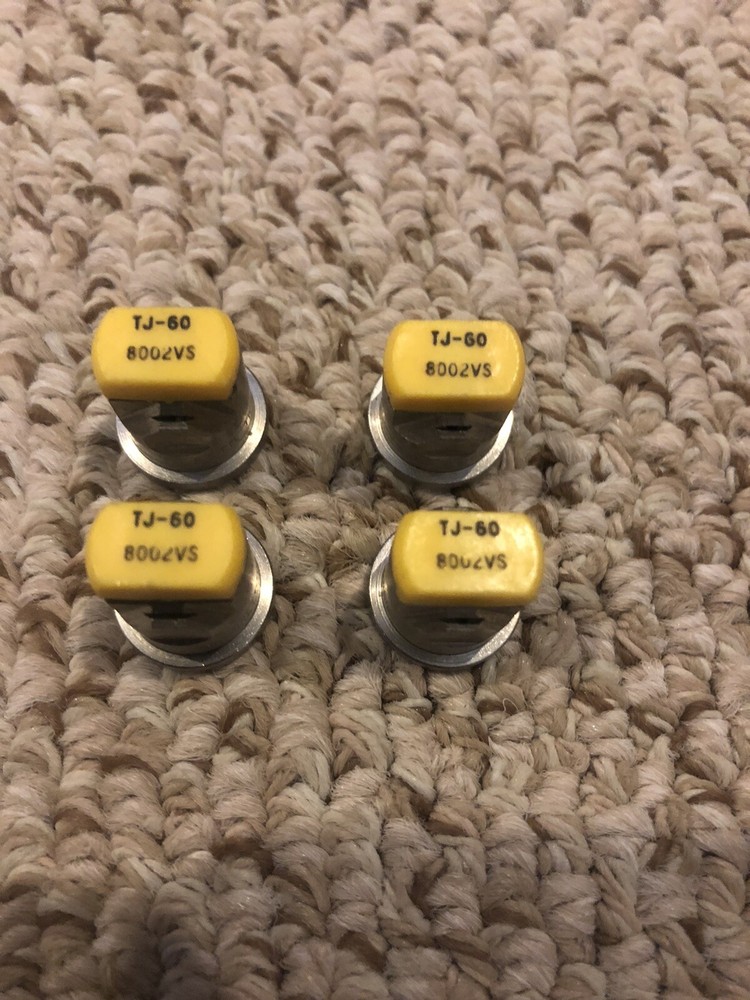 (4) NEW TEEJET TJ60-8002VS TWINJET FLAT SPRAY TIPS - NEW