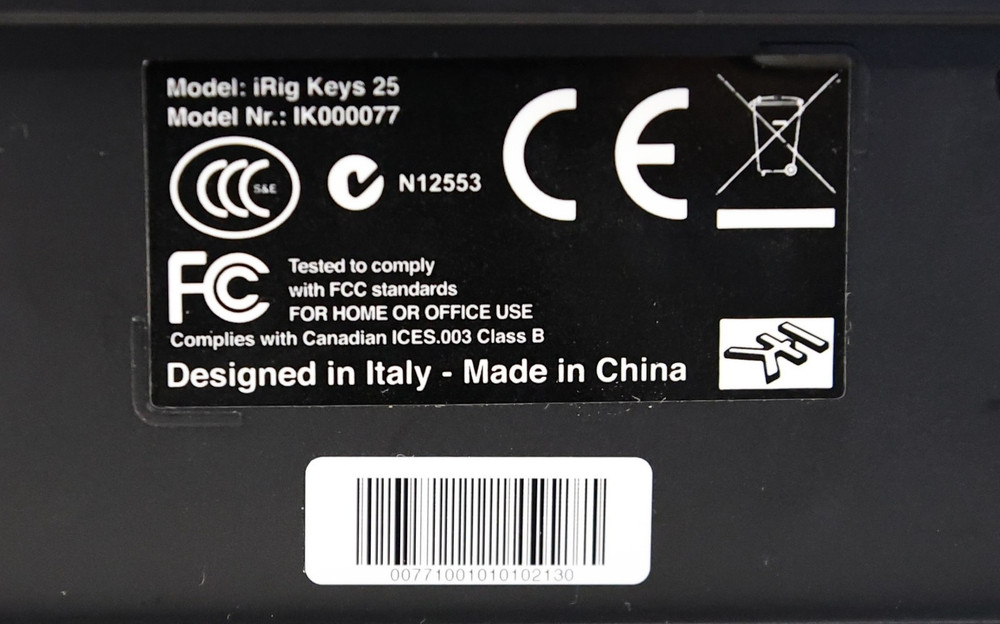 IK Multimedia iRig Keys 25 USB - Untested