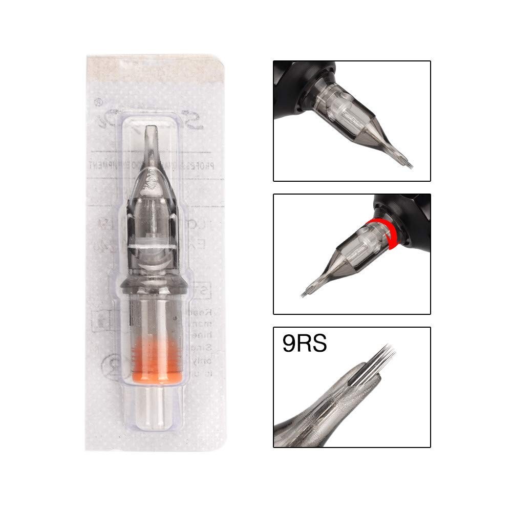 100pcs Mixed Tattoo Cartridge Needles, ATOMUS Assorted Disposable Tattoo Needle