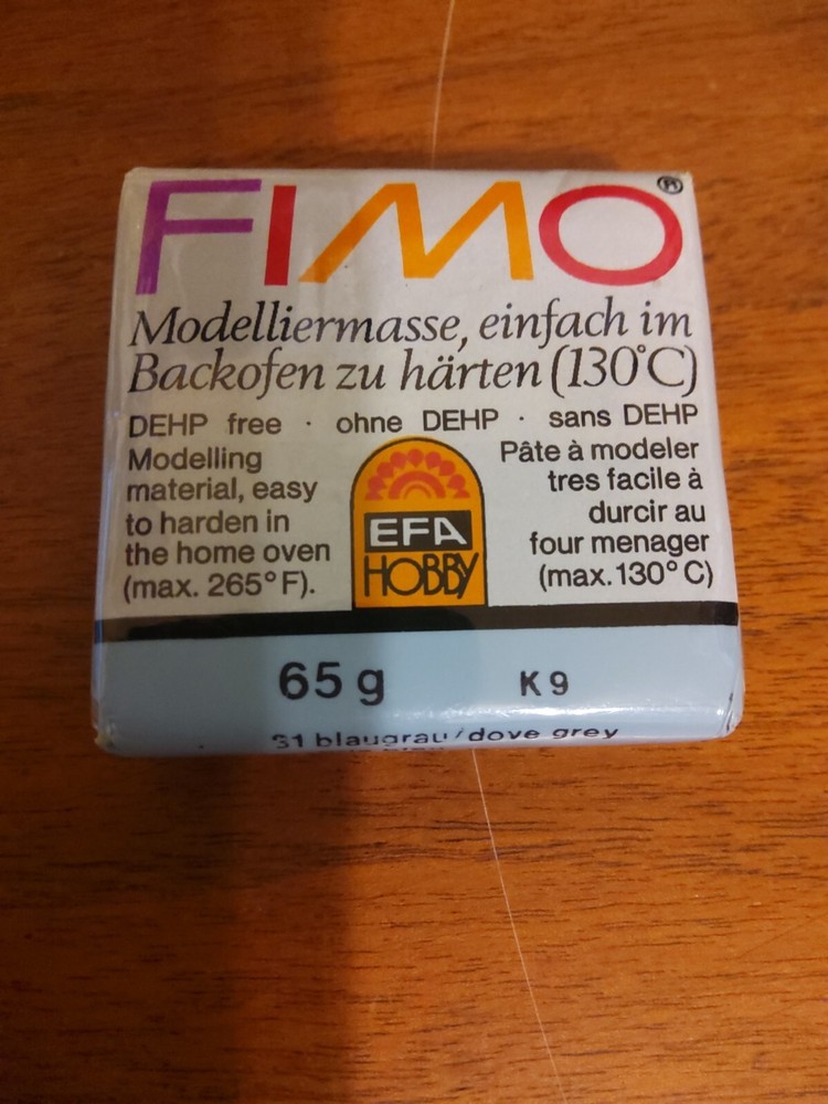 Fimo German Modeling Clay Dove Grey 65g Factory Sealed