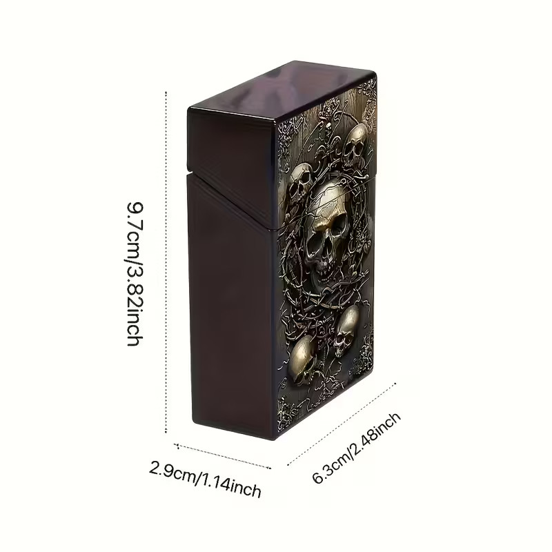 Skull Design Plastic Cigarette Case - Durable, Affordable, and Stylish Smoking A