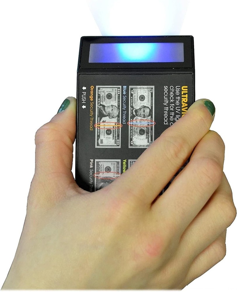 No Battery Needed! Portable UV Bills & ID Authentication Device - Compact Size