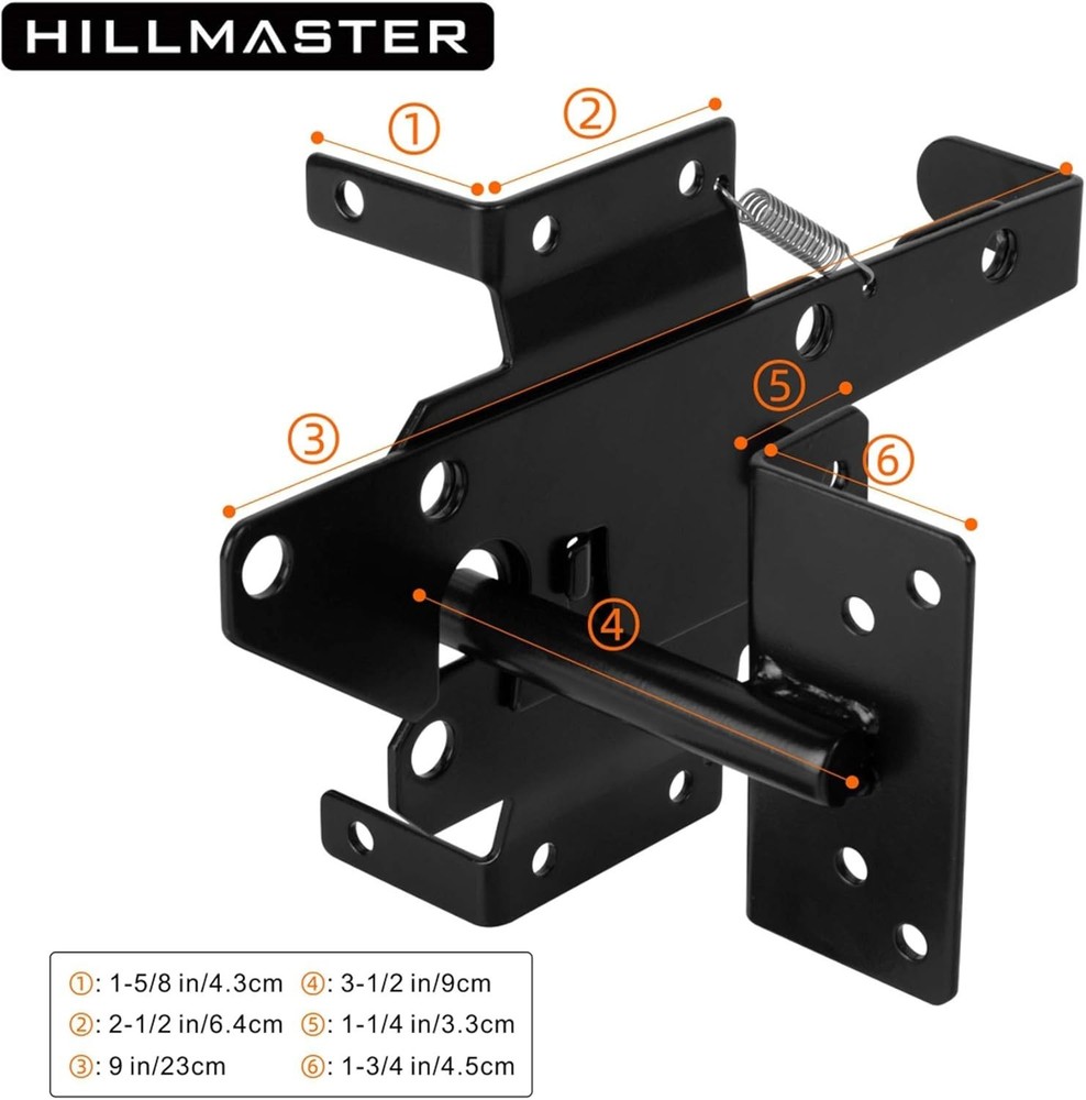 Alloy Steel Black Automatic Gate Latch for Enhanced Security & Durability