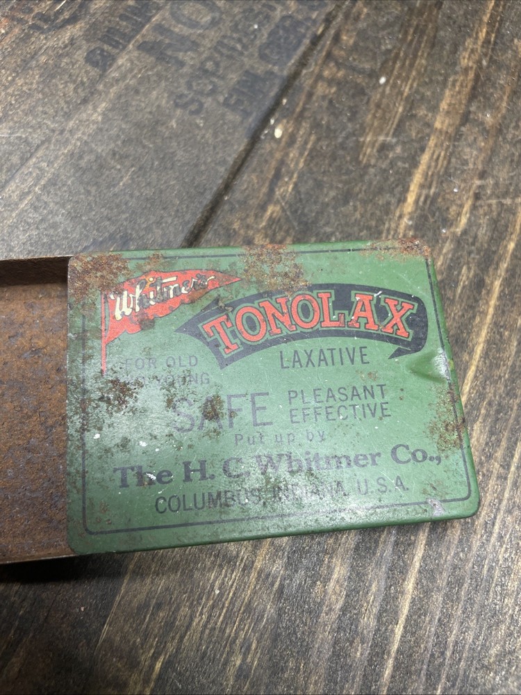 Vintage Original Tonolax Tin Laxative