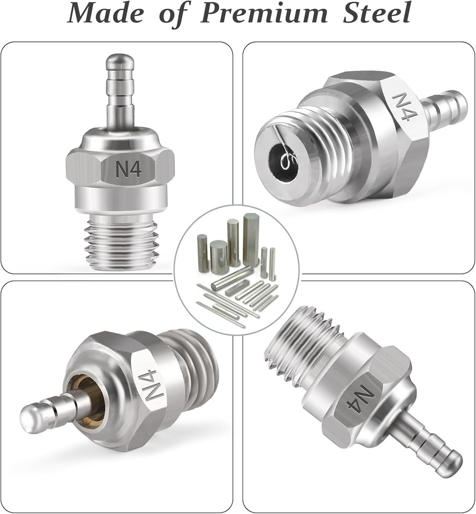 Long Lasting N4 Hot Glow Plug 5 Pack for Nitro Engines