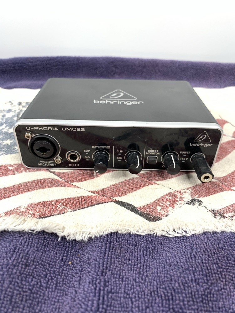 Behringer U-PHORIA UMC22 USB Audio Interface ONLY UnTested SEE PHOTOS