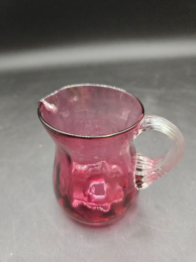VTG. Pilgrim Cranberry Glass Pitcher