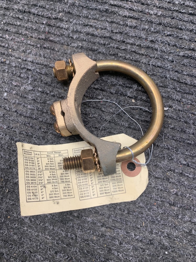 Box of 10 O-Z/GEDNEY #CG-2004 Ground Clamp, Cable Parallel or 90-Deg to Pipe, 2"