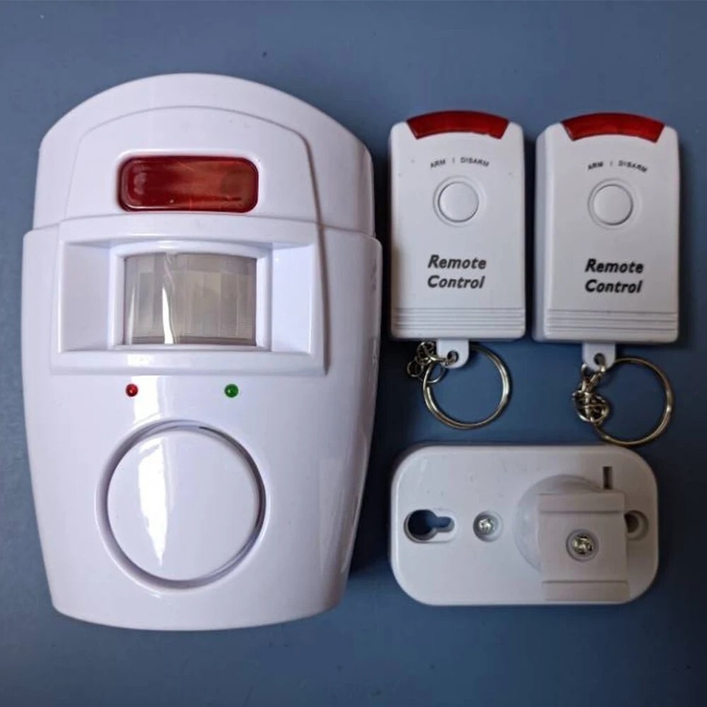 2pcs Wireless PIR Motion Sensor Detector Alarm with Remote Controls