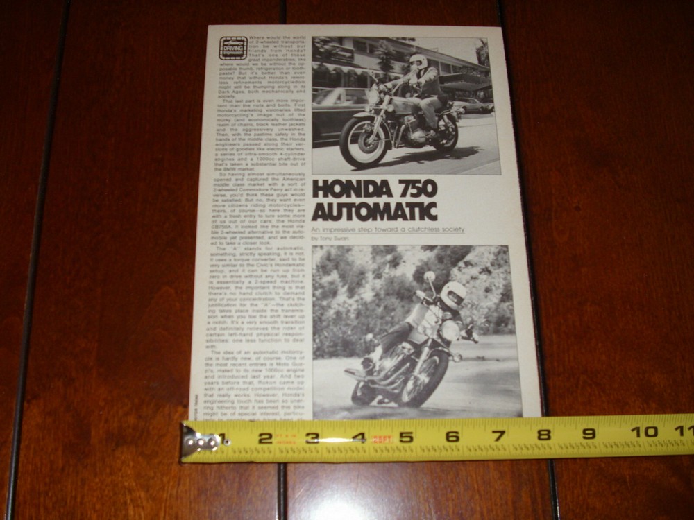 1976 HONDA CB750 AUTOMATIC ORIGINAL ARTICLE