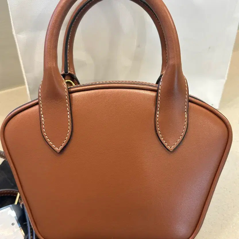 Celine Bowling Bag Tan