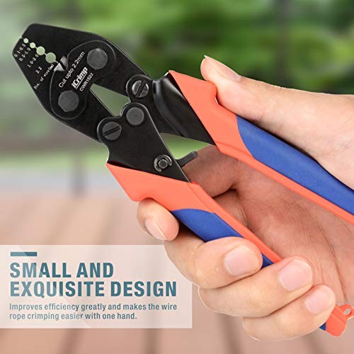 Wire Rope Crimping Tool with Cutting Function for Cable Railing, Hand CWR1522