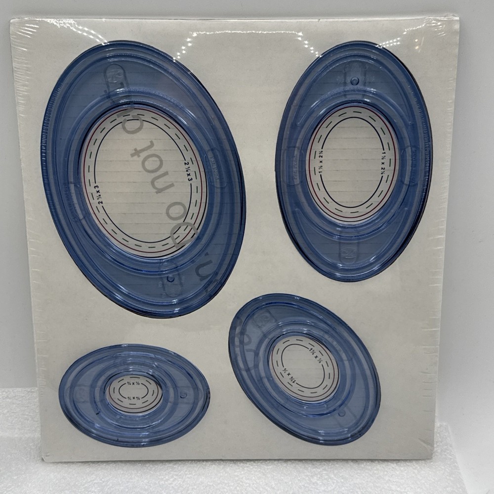 Creative Memories 4 OVAL PATTERNS Custom Cutting System 2003 #6214610403 SEALED