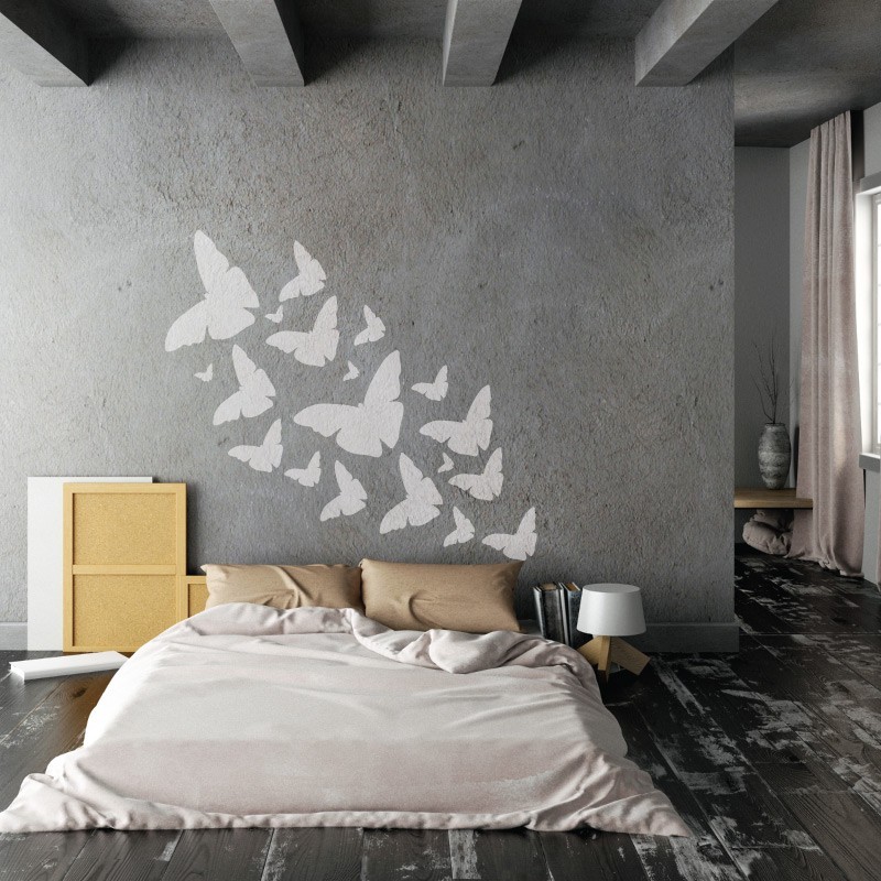 KIDS Reusable Plastic Stencils (5 pcs) // BUTTERFLY #2