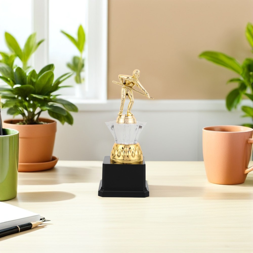 Pool Table Trophy Billiards Award Cup Player Statue