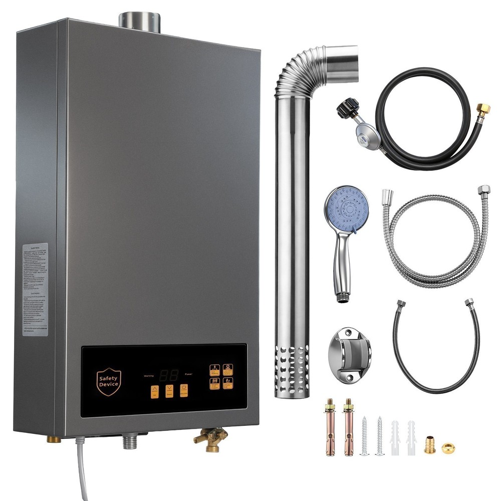 80,000 BTU Constant Propane Tankless Water Heater 3.6GPM 110V Digital Display