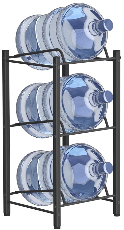 5 Gallon Water Jug Holder Detachable 3 Tier Bottle Heavy Duty Rack with 3 Slots