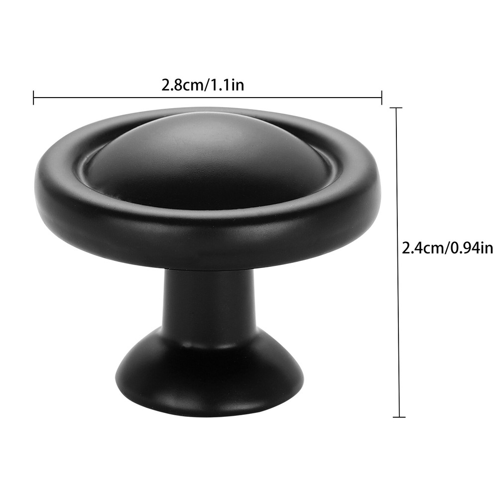 Lot Kitchen Cabinet Knobs Hardware Drawer Cupboard Handle Pulls Black Round