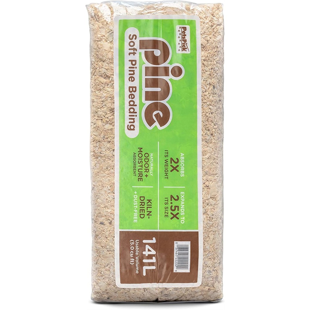 PetsPick Kiln Dried Soft Pine Bedding For Small Pets, 141L