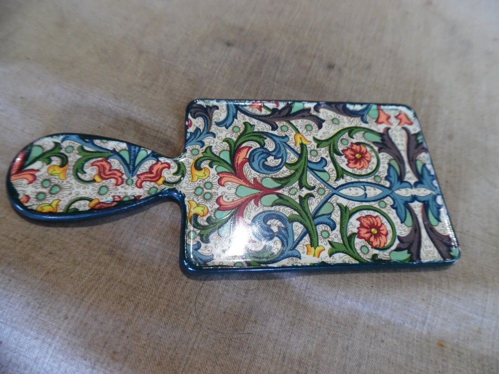 Old Lacquered Pocket Hand Mirror Japan