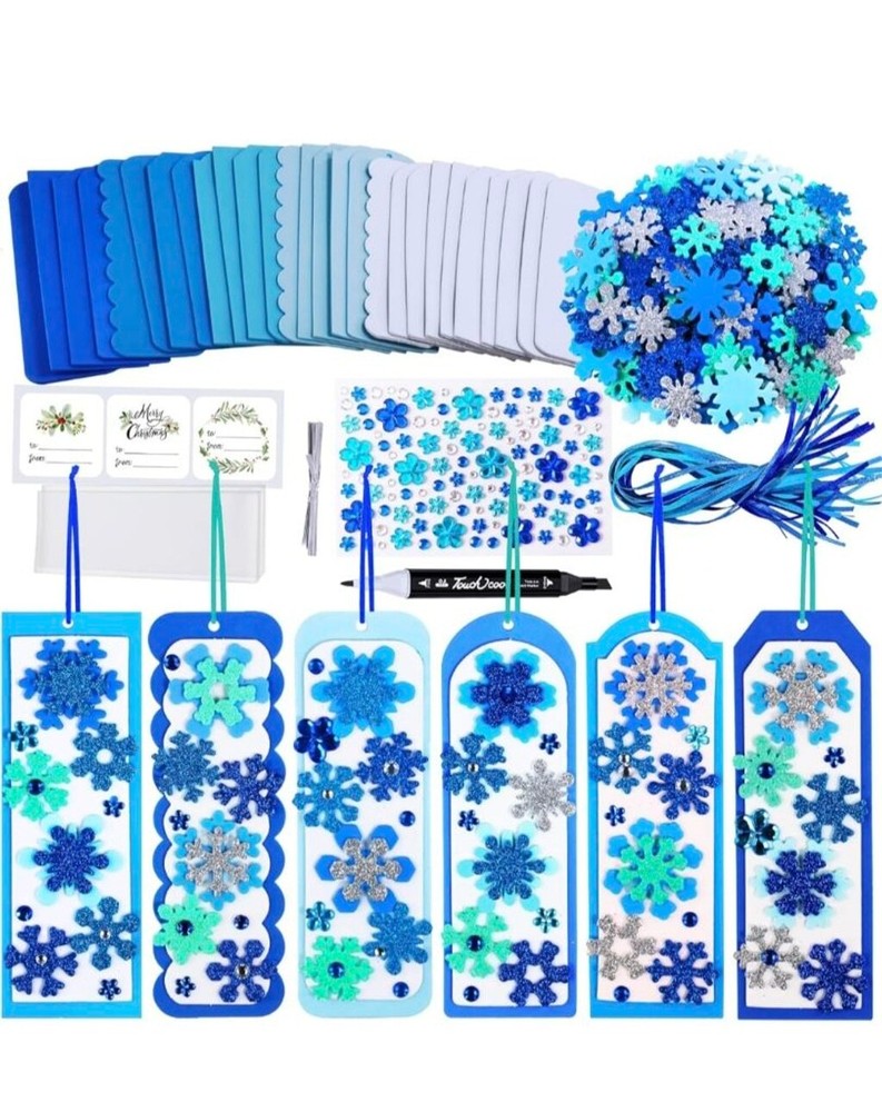 Winlyn Kids Craft Kit Bookmark Blue 24 Sets