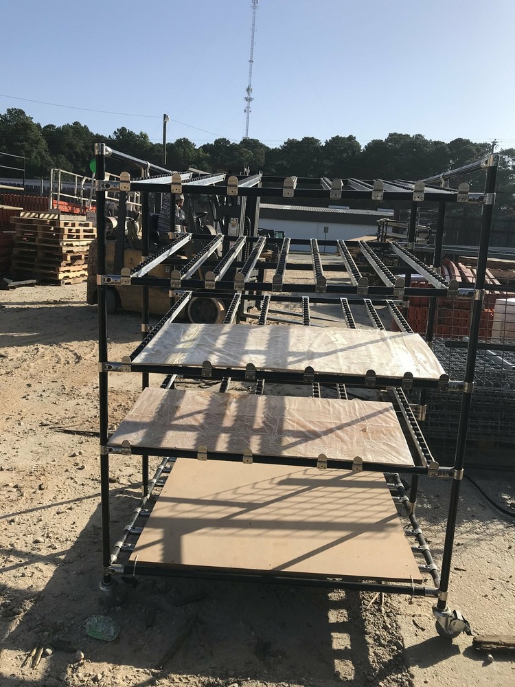 Used Creform Adjustable Modular Material Handling Roller Rack - 48" X 64" X 44"