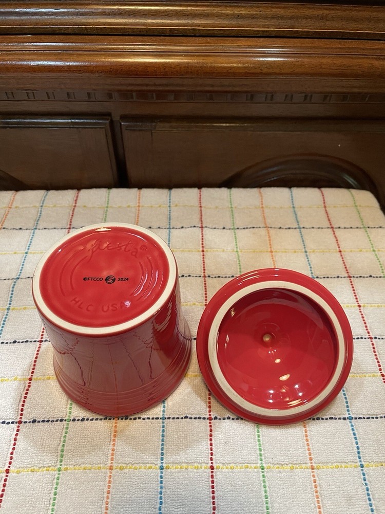 Fiesta Jam Jar Ladybug Pristine With Lid FTCCO New Utility First Quality 14 Oz