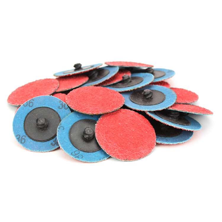 100 Pack - 2" Inch 36 Grit Ceramic Quick Change Sanding Discs Type R Roloc