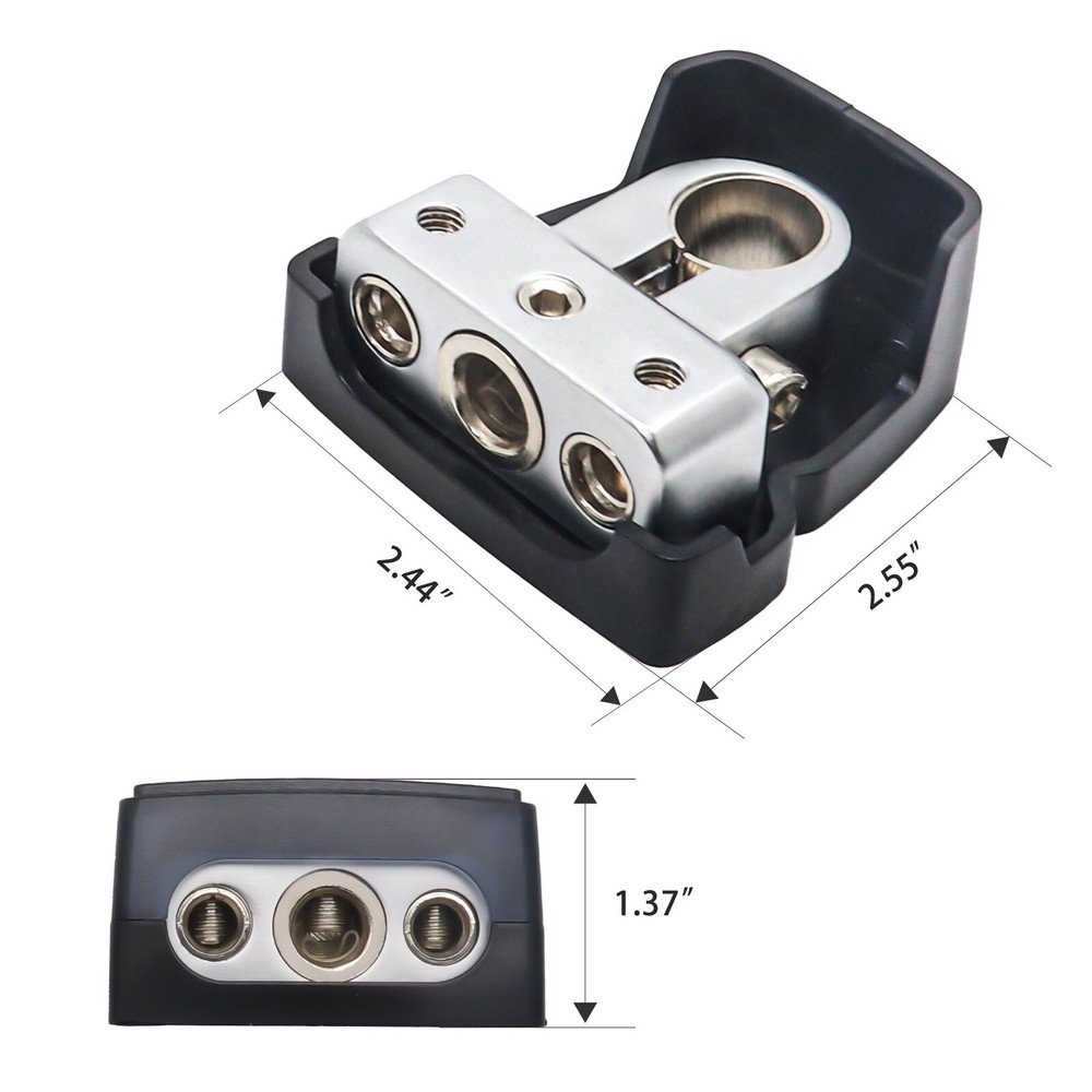 Recoil PBT-S04 2 Pack Premium Solid Brass Positive/Negative Battery Terminals